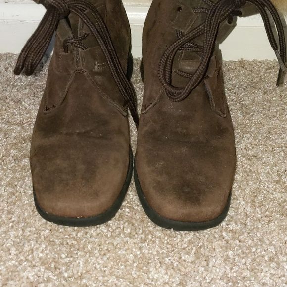 Maxine of Canada Suede Leather Fox Fur Boots 6.5 - Picture 2 of 7